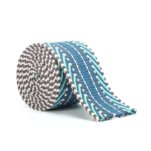 TGDGFKIAS Retro-Band, Jacquardband, 1 Yard, Polyester-Baumwolle, 3,8 cm und 5 cm Breite, mehrfarbig, for Taschen, Kleidungsstücke, DIY, Basteln, Dekor(Peacock Blue 3.8cm) von TGDGFKIAS