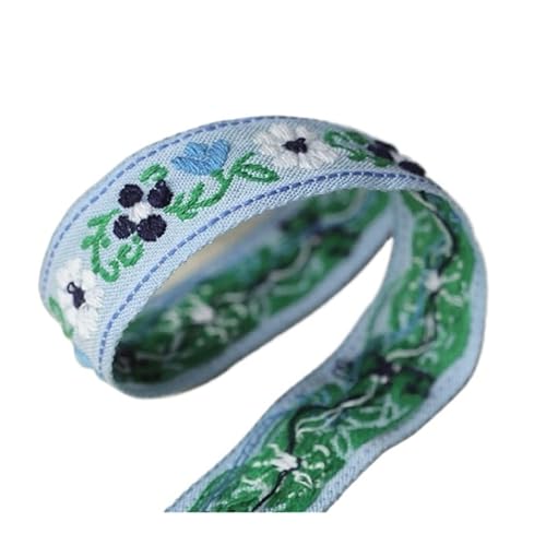 TGDGFKIAS Retro-Band, Jacquardband, 2 cm breit, 3 Meter, blau, Baumwolle/Polyester, bestickt, for Heimtextilien, Taschen, Schuhe, Vorhänge, Dekoration TGDGFKIAS Retro-Band, Jacquardband, 2 cm breit, 3 Meter, blau, Baumwolle/Polyester, bestickt, for Heimtextilien, Taschen, Schuhe, Vorhänge, Dekoration von TGDGFKIAS