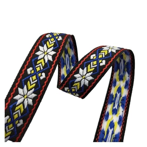 TGDGFKIAS Retro-Band, Jacquardband, 25 mm Breite, 4,5 m Länge, mehrfarbig, for Kleidung, Taschen, Accessoires, Dekoration(Color-05) von TGDGFKIAS
