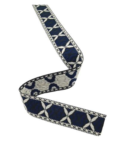 TGDGFKIAS Retro-Band, Jacquardband, 25 mm x 4,5 m, florales geometrisches gewebtes Gurtband, mehrfarbig(1) von TGDGFKIAS