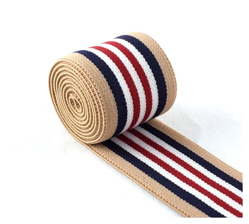 TGDGFKIAS Retro-Band, Jacquardband, 3,8 cm x 0,9 m, elastisch, gestreift, for Kleidung, Taschen, Dekoration, Polyester, Nylon TGDGFKIAS Retro-Band, Jacquardband, 3,8 cm x 0,9 m, elastisch, gestreift, for Kleidung, Taschen, Dekoration, Polyester, Nylon von TGDGFKIAS