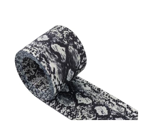 TGDGFKIAS Retro-Band, Jacquardband, 5 cm, grau gestreift, Polyester, Nylon, for Taschen, Rucksäcke, Haustierhalsbänder, 1–2 Meter(1 Yards) von TGDGFKIAS