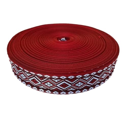 TGDGFKIAS Retro-Band, Jacquardband, 9,1 m, 3,3 cm, rot, for Kleidungsgurte, Zubehör TGDGFKIAS Retro-Band, Jacquardband, 9,1 m, 3,3 cm, rot, for Kleidungsgurte, Zubehör von TGDGFKIAS