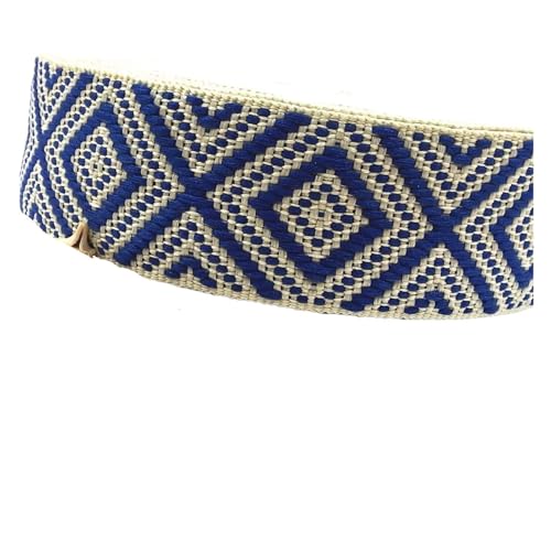 TGDGFKIAS Retro-Band, Jacquardband, Gurtband, 30 mm x 9,1 m, blau, geometrisches Muster, for Kragen, Taschen, Gürtel, Kleidung TGDGFKIAS Retro-Band, Jacquardband, Gurtband, 30 mm x 9,1 m, blau, geometrisches Muster, for Kragen, Taschen, Gürtel, Kleidung von TGDGFKIAS