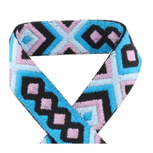 TGDGFKIAS Retro-Band, Jacquardband 1/2/5 Yards 38mm Mehrfarbiges dekoratives Gurtband for Gürteltasche Handtaschengurt(Color-18,5yards) von TGDGFKIAS