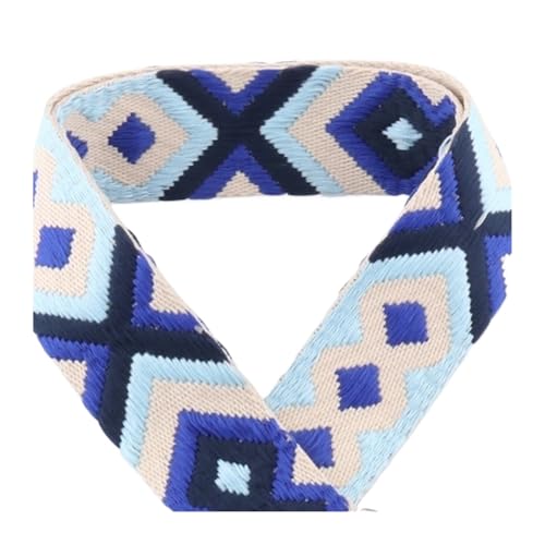 TGDGFKIAS Retro-Band, Jacquardband 1/2/5 Yards 38mm Mehrfarbiges dekoratives Gurtband for Gürteltasche Handtaschengurt(White,2yards) von TGDGFKIAS