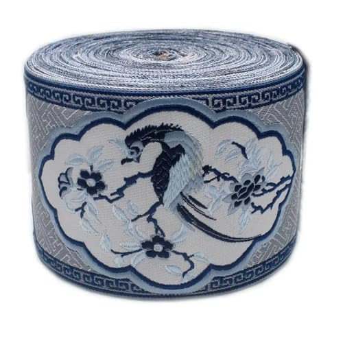 TGDGFKIAS Retro-Band, Jacquardband 11,5 cm (4,5 Zoll) Mehrfarbiges Polyester-Gurtband for Kostüme, Heimtextilien, DIY-Bastelarbeiten, Spitzenbesatz(2) von TGDGFKIAS