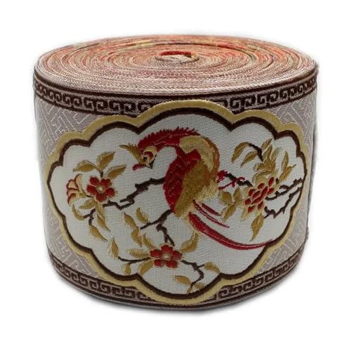 TGDGFKIAS Retro-Band, Jacquardband 11,5 cm (4,5 Zoll) Mehrfarbiges Polyester-Gurtband for Kostüme, Heimtextilien, DIY-Bastelarbeiten, Spitzenbesatz(4) von TGDGFKIAS