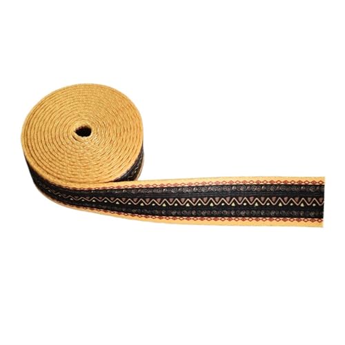 TGDGFKIAS Retro-Band, Jacquardband Gurtband 5 Yards 25mm Breite Multicolor Hundehalsband Leine Harness DIY Handwerk(Brown Printing) von TGDGFKIAS