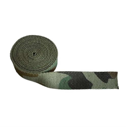 TGDGFKIAS Retro-Band, Jacquardband Gurtband 5 Yards 25mm Breite Multicolor Hundehalsband Leine Harness DIY Handwerk(Dark Camouflage) von TGDGFKIAS