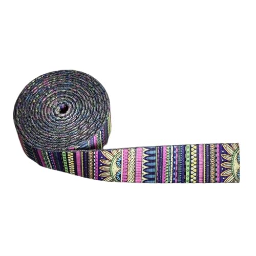 TGDGFKIAS Retro-Band, Jacquardband Gurtband 5 Yards 25mm Breite Multicolor Hundehalsband Leine Harness DIY Handwerk(Ethnic Style) von TGDGFKIAS
