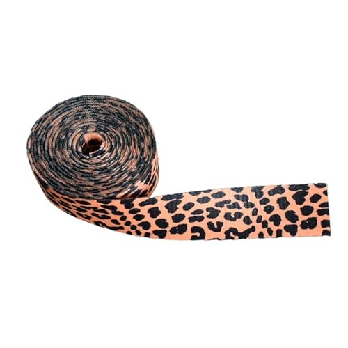 TGDGFKIAS Retro-Band, Jacquardband Gurtband 5 Yards 25mm Breite Multicolor Hundehalsband Leine Harness DIY Handwerk(Leopard Print) von TGDGFKIAS