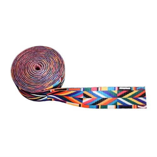 TGDGFKIAS Retro-Band, Jacquardband Gurtband 5 Yards 25mm Breite Multicolor Hundehalsband Leine Harness DIY Handwerk(Rainbow Printing) von TGDGFKIAS