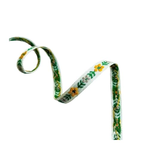 TGDGFKIAS Retro-Band, Polyester/Baumwolle Jacquard Gurtband 20 Yards Woven 0,9 cm Multicolor Taschen Kleidungsstücke Home Textile(Giallo) von TGDGFKIAS