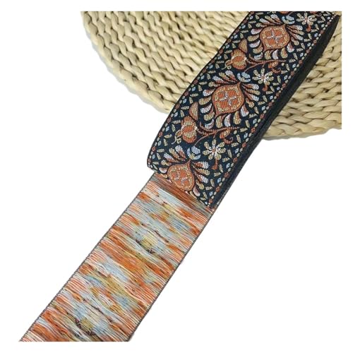 TGDGFKIAS Retro-Band, Polyester-Jacquardband, 10 Yards, for Vorhänge und Bekleidungszubehör, mehrfarbig, 5 cm Breite(Dark Brown) von TGDGFKIAS