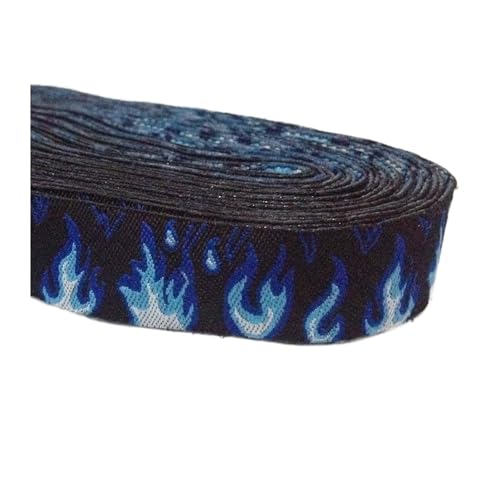 TGDGFKIAS Retro-Band, Polyester-Jacquardband, Spitzenband, Schwarz und Blau, 16 mm x 9,1 m TGDGFKIAS Retro-Band, Polyester-Jacquardband, Spitzenband, Schwarz und Blau, 16 mm x 9,1 m von TGDGFKIAS