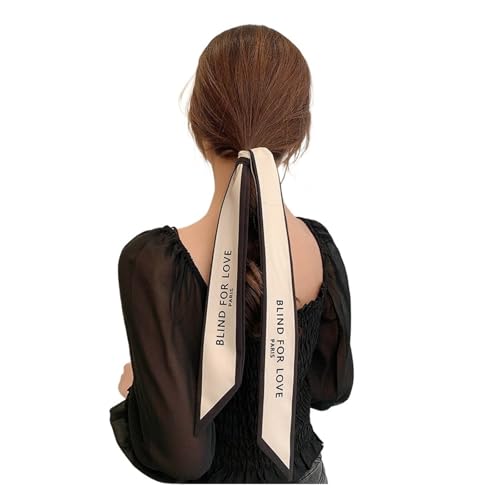 TGDGFKIAS Retro-Band, Seidenchiffon-Jacquardband-Haarschal, mehrfarbig, for Damen, Pferdeschwanzhalter, Haar-Accessoires(4) von TGDGFKIAS