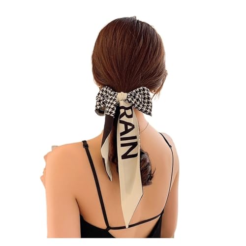 TGDGFKIAS Retro-Band, Seidenchiffon-Jacquardband-Haarschal, mehrfarbig, for Damen, Pferdeschwanzhalter, Haar-Accessoires(5) von TGDGFKIAS