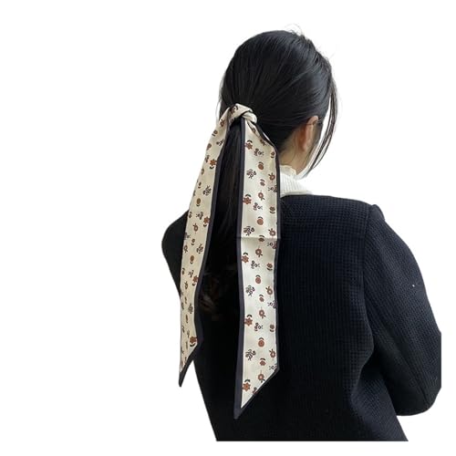 TGDGFKIAS Retro-Band, Seidenchiffon-Jacquardband-Haarschal, mehrfarbig, for Damen, Pferdeschwanzhalter, Haar-Accessoires(Color-51) von TGDGFKIAS