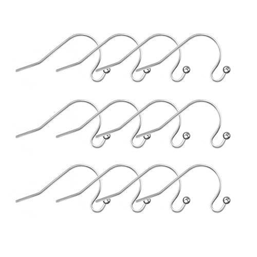 12 Stück 20 g reine Titan-Ohrringhaken, Kugelpunkt-Ohrdraht, hypoallergen, DIY-Ohrringe für Schmuckherstellung 12 Stück 20 g reine Titan-Ohrringhaken, Kugelpunkt-Ohrdraht, hypoallergen, DIY-Ohrringe für Schmuckherstellung von TGNEL