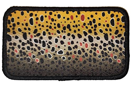 THATSRAD Camouflage Jagd Angeln Patch Camo (braune Forellenhaut) von THATSRAD