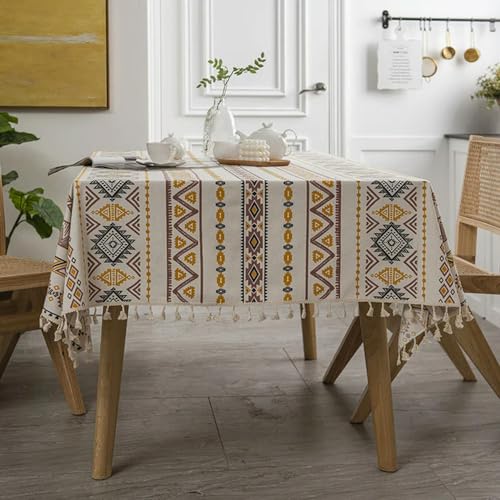 THAYLA 120~300cm Bohemian Tischdecke Baumwolle Leinen Tischdecke Öldicht Wasserdicht Quaste Rechteckige Tischdecke für Wohnzimmer Tischdecke THAYLA 120~300cm Bohemian Tischdecke Baumwolle Leinen Tischdecke Öldicht Wasserdicht Quaste Rechteckige Tischdecke für Wohnzimmer Tischdecke von THAYLA