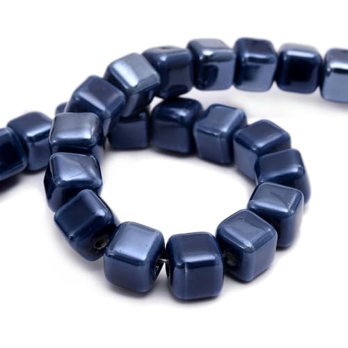THAYLA Cremefarbene Würfelperlen, 30 Stück, 8 mm, handgefertigte Keramikperlen, lose Abstandshalter-Perlen für Schmuckherstellung, Halsketten, Armbänder, Charms, Basteln THAYLA Cremefarbene Würfelperlen, 30 Stück, 8 mm, handgefertigte Keramikperlen, lose Abstandshalter-Perlen für Schmuckherstellung, Halsketten, Armbänder, Charms, Basteln von THAYLA