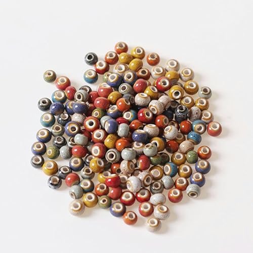 THAYLA Porzellan-Reisperlen, rund, für Schmuckherstellung, Armbänder, Perlen, Bastelarbeiten, 100/200 Stück, 16 mm, 6 mm THAYLA Porzellan-Reisperlen, rund, für Schmuckherstellung, Armbänder, Perlen, Bastelarbeiten, 100/200 Stück, 16 mm, 6 mm von THAYLA