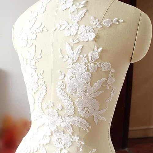 THCBD Französische Spitze handgefertigte Perlen Hochzeitskleid Applikat DIY Brautkopfschmuck Elfenbein weißer Spitzenkragen Spitze Stoff Patch Patch THCBD Französische Spitze handgefertigte Perlen Hochzeitskleid Applikat DIY Brautkopfschmuck Elfenbein weißer Spitzenkragen Spitze Stoff Patch Patch von THCBD