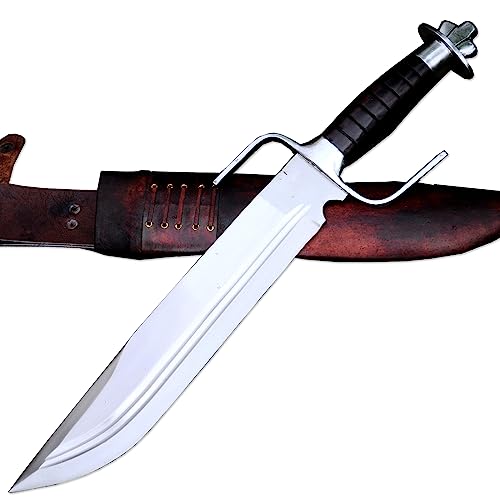 Großes Bowiemesser-35 cm lange Klinge Norseman Bowie-Überlebens- und Kampfmesser-Handgefertigtes Messer aus Nepal-Kurzschwert-großes Messer-geschmiedete Schwerter von THE NEPAL