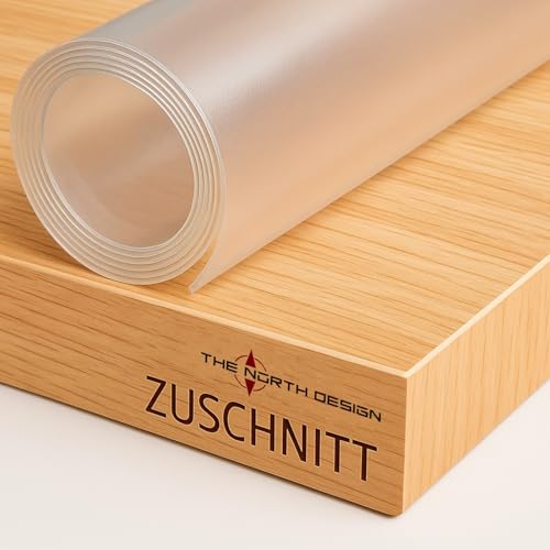 The North Design – Tischfolie Transparent nach maß 2mm – Tischdecke Transparent aus PVC – Glasklare Schutzfolie für Esstisch & Schreibtisch – Tischschutzfolie (Länge : 50 cm, Breite : 80 cm) von THE NORTH DESIGN