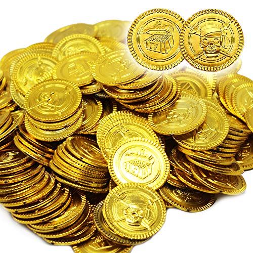 THE TWIDDLERS 180 Piraten Gold Münzen Spielzeug für Kindergeburtstag - Piratenpartys, Schatzkiste, Schatzsuche, Mitgebsel, Mitbringsel, Gastgeschenke, Piñata von THE TWIDDLERS