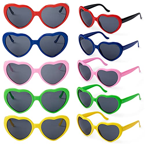 THE TWIDDLERS 10 Herz Sonnenbrille, Hippie Retro Partybrillen für Kinder & Erwachsene - Kindergeburtstage Mitgebsel, Festival, Junggesellenabschied & Hochzeiten THE TWIDDLERS 10 Herz Sonnenbrille, Hippie Retro Partybrillen für Kinder & Erwachsene - Kindergeburtstage Mitgebsel, Festival, Junggesellenabschied & Hochzeiten von THE TWIDDLERS
