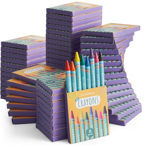 THE TWIDDLERS - 100 Schachteln Wachsmalstifte für Kinder, 8 Buntstifte pro Box, insgesamt 800 Stück – gemischte Farben, perfekte Mini-Malstifte für Partytütenfüller, Schulklassenzimmer, Kunst und THE TWIDDLERS - 100 Schachteln Wachsmalstifte für Kinder, 8 Buntstifte pro Box, insgesamt 800 Stück – gemischte Farben, perfekte Mini-Malstifte für Partytütenfüller, Schulklassenzimmer, Kunst und von THE TWIDDLERS