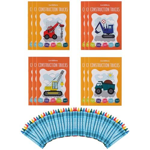 THE TWIDDLERS 12 Mini Malbücher für Kinder, A5-Format - 16 lustige Designs mit 4 Buntstiften und Aufklebern - Partygeschenke für Kinder von 4-8 Jahren, Mini Malbuch Mitgebsel THE TWIDDLERS 12 Mini Malbücher für Kinder, A5-Format - 16 lustige Designs mit 4 Buntstiften und Aufklebern - Partygeschenke für Kinder von 4-8 Jahren, Mini Malbuch Mitgebsel von THE TWIDDLERS
