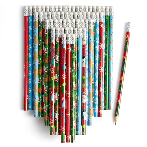 THE TWIDDLERS - 120 Weihnachtsstifte mit Radiergummi, Weihnachtsmann, Weihnachtsbaum, Rentier, Schneemann, verschiedene festliche Designs für Kinder, Spielzeug, Weihnachtsgeschenke, Partytüten THE TWIDDLERS - 120 Weihnachtsstifte mit Radiergummi, Weihnachtsmann, Weihnachtsbaum, Rentier, Schneemann, verschiedene festliche Designs für Kinder, Spielzeug, Weihnachtsgeschenke, Partytüten von THE TWIDDLERS