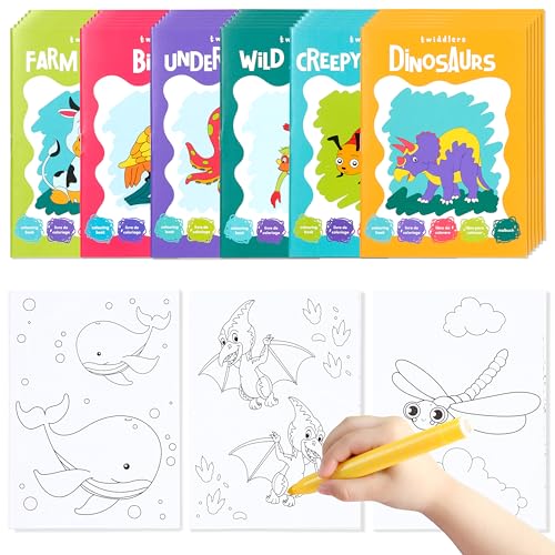 THE TWIDDLERS 24 Mini Malbücher für Kinder – Dinosaurier, Bauernhof- & Meerestiere - Mitgebsel, Gästegeschenke für Kindergeburtstag & Hochzeiten THE TWIDDLERS 24 Mini Malbücher für Kinder – Dinosaurier, Bauernhof- & Meerestiere - Mitgebsel, Gästegeschenke für Kindergeburtstag & Hochzeiten von THE TWIDDLERS