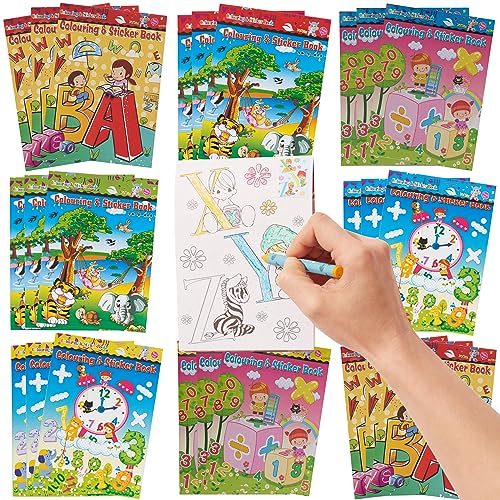 THE TWIDDLERS 24 Mini Malbücher & Aufkleber für Kinder, Jungen & Mädchen - Mitgebsel, Mitbringsel, Gastgeschenke für Kindergeburtstag & Hochzeiten, Partytüten, Multipack Give Aways THE TWIDDLERS 24 Mini Malbücher & Aufkleber für Kinder, Jungen & Mädchen - Mitgebsel, Mitbringsel, Gastgeschenke für Kindergeburtstag & Hochzeiten, Partytüten, Multipack Give Aways von THE TWIDDLERS