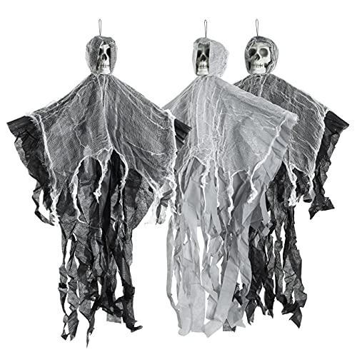 THE TWIDDLERS 3 Hängende Gruselige Skelette, 90cm - Halloween Party Dekoration für Drinnen & Draußen - Robust & Wiederverwendbar von THE TWIDDLERS