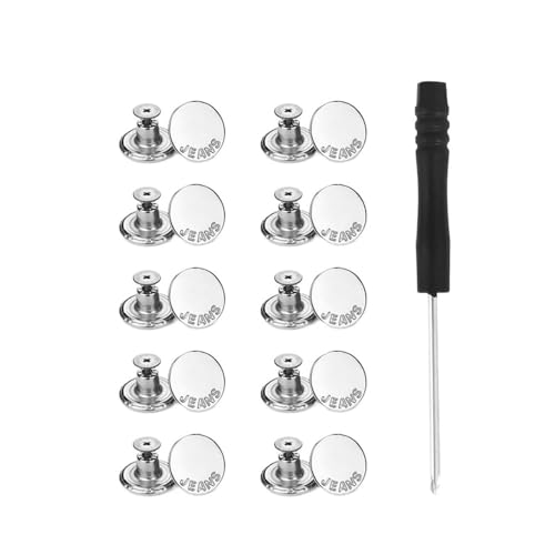 Jeans-Taillenknöpfe, verstellbar, nagelfrei, Taillenverlängerung, abnehmbare Kleiderschnalle mit Schraubendreher, 10 Stück/Packung (Stil 4) von THEDAYBABY