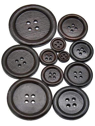 Runde Paspelierknöpfe aus Naturholz, 10–30 mm, Nähzubehör, Kleidung, DIY, dekorative Knöpfe, Kaffee, 4 Löcher, MT295, Durchmesser 23 mm, 10 Stück Runde Paspelierknöpfe aus Naturholz, 10–30 mm, Nähzubehör, Kleidung, DIY, dekorative Knöpfe, Kaffee, 4 Löcher, MT295, Durchmesser 23 mm, 10 Stück von THEDAYBABY
