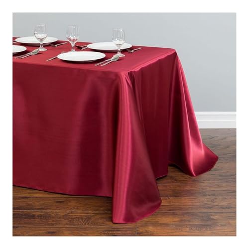 THEDAYBABY Rechteckige Tischdecke, Satin-Tischdecke, Hochzeit, Weihnachten, Babyparty, Geburtstag, Bankett, Dekoration, Zuhause, Esstisch, Weinrot, 145 x 145 cm THEDAYBABY Rechteckige Tischdecke, Satin-Tischdecke, Hochzeit, Weihnachten, Babyparty, Geburtstag, Bankett, Dekoration, Zuhause, Esstisch, Weinrot, 145 x 145 cm von THEDAYBABY