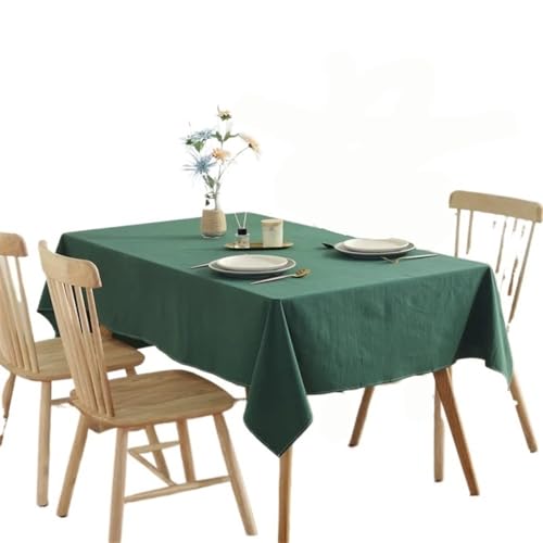 THEDAYBABY Tischdecke, einfarbig, schlicht, plissiert, Baumwolle, Tischdecke, Restaurant, Küche, Party, Urlaub, Tischdekoration (Dunkelgrün, 90 x 90 cm) von THEDAYBABY