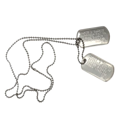 James Bucky Barnes Militär-Erkennungsmarke aus Edelstahl, Kugelkette im Lieferumfang enthalten James Bucky Barnes Militär-Erkennungsmarke aus Edelstahl, Kugelkette im Lieferumfang enthalten von THEDOGTAGCO