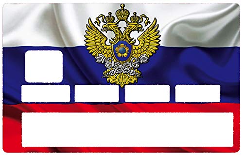 Aufkleber für Bankkarte, Flagge RUSSIE - unterscheiden und dekorieren Sie Ihre Bankkarte nach Ihren Wünschen. Einfach anzubringen, blasenfrei von THELITTLEBOUTIQUE