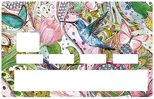 THELITTLEBOUTIQUE - Kreditkarten Aufkleber – Vögel, Mehrfarbig, Rechteckig – Differenzieren und dekorieren Sie Ihre Bankkarte nach Ihren Wünschen !! von DECO-IDEES