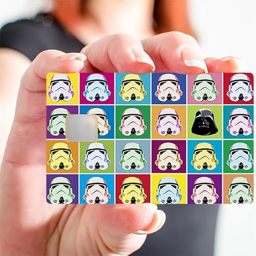 THELITTLEBOUTIQUE Kreditkarten-Aufkleber – Stormtrooper gegen Warhol – nur Chip – personalisieren Sie Ihre Kreditkarte mit diesen abnehmbaren Aufklebern von DECO-IDEES