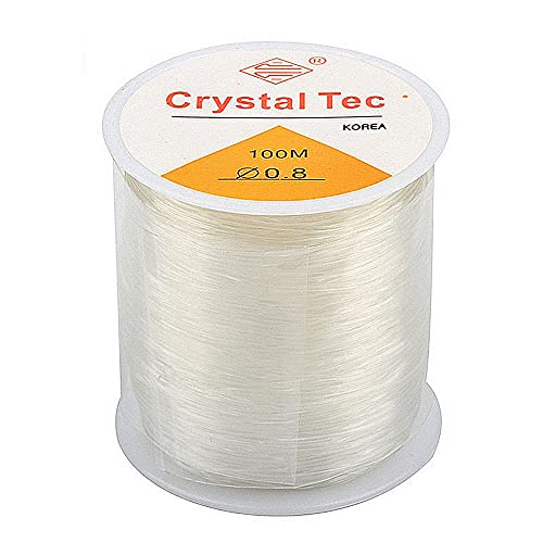 Elastisches Perlenfaden, 100 m, elastisch, für Armband, 0,8 mm, dehnbar, elastisch, transparent, für die Herstellung von Armband, Schmuck, Perlen, Halskette, Handwerk Elastisches Perlenfaden, 100 m, elastisch, für Armband, 0,8 mm, dehnbar, elastisch, transparent, für die Herstellung von Armband, Schmuck, Perlen, Halskette, Handwerk von THETAG