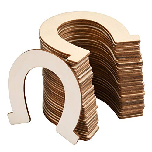 THETHO 36 Stück Holzscheiben Hufeisenform Verzierungen Ornament Holz Hufeisen DIY Holzhackschnitzel unvollendete Holz Ausschnitte für Dekorationen Weihnachtsschmuck THETHO 36 Stück Holzscheiben Hufeisenform Verzierungen Ornament Holz Hufeisen DIY Holzhackschnitzel unvollendete Holz Ausschnitte für Dekorationen Weihnachtsschmuck von THETHO