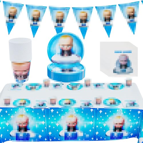 Dekoration Geburtstag 62 pcs, Geschirr, Tischdecke, Teller, Servietten, Becher, Wimpel, Party, Partygeschirr Kindergeburtstag, Kindergeburtstag Partyzubehör Dekoration Geburtstag 62 pcs, Geschirr, Tischdecke, Teller, Servietten, Becher, Wimpel, Party, Partygeschirr Kindergeburtstag, Kindergeburtstag Partyzubehör von THEXIU